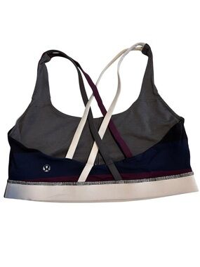 lululemon athletica Navy, Gray, Plum & Cream Energy Sports Bra